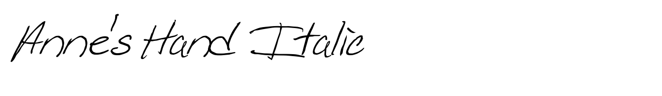 Anne's Hand Italic